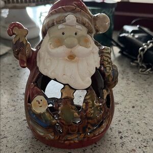 Festive Santa Candle Holder
